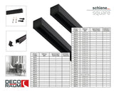 Gardinenschiene Square Schwarz