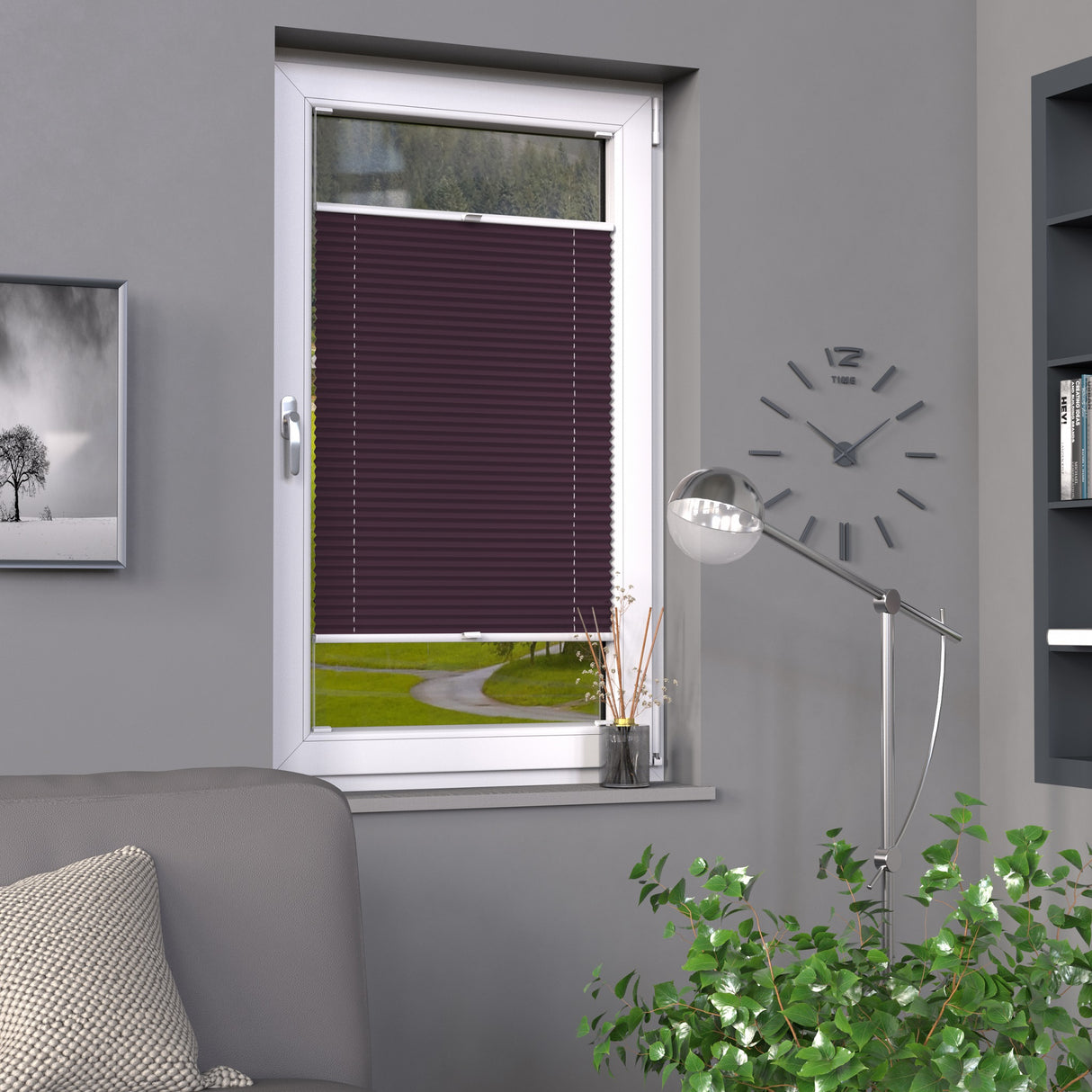 Plissee Blickdicht nach Maß – Basic Sichtschutz für Fenster & Türen