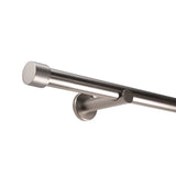 Curtain rod style in stainless steel look end piece cap 25mm