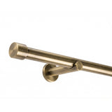 Custom-made curtain rod 25mm 1-track black matt with cap - Style series