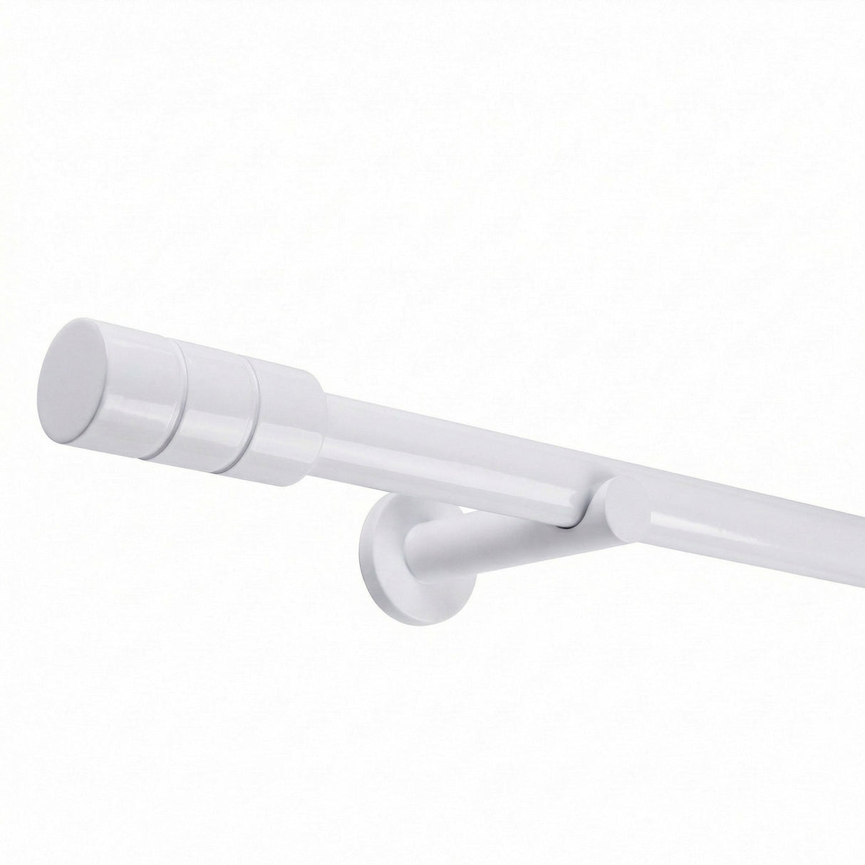Embout style tringle à rideau aspect inox cylindre 25mm
