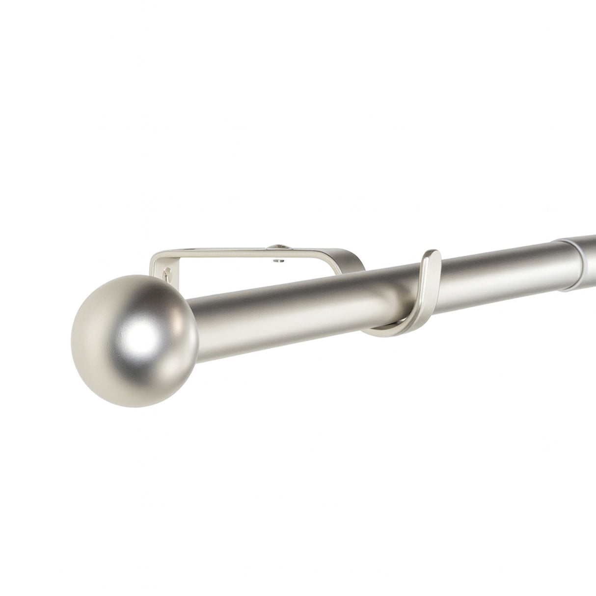 Gardinenstange ausziehbar Flexa Edelstahl-optik Endstück Kugel 16/19mm