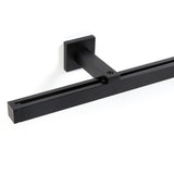 Gardinenschiene Innenlauf auf Maß 1-läufig Schwarz - Serie Cube