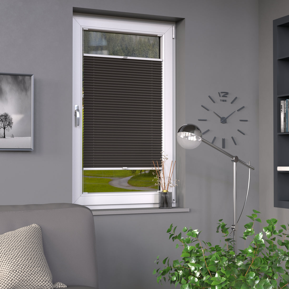 Plissee Blickdicht nach Maß – Basic Sichtschutz für Fenster & Türen