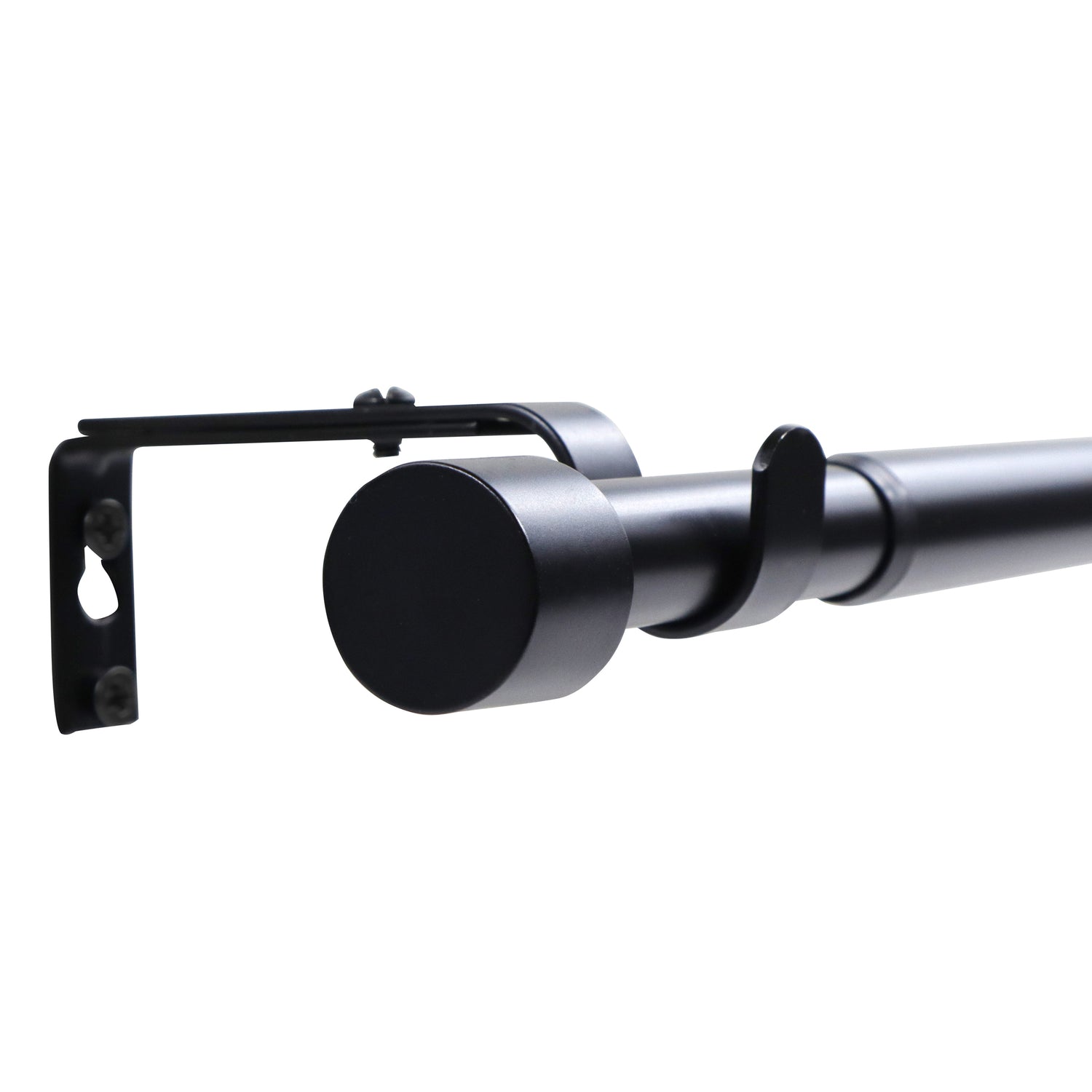 Curtain rod extendable Flexa black matt end piece cap 16/19mm