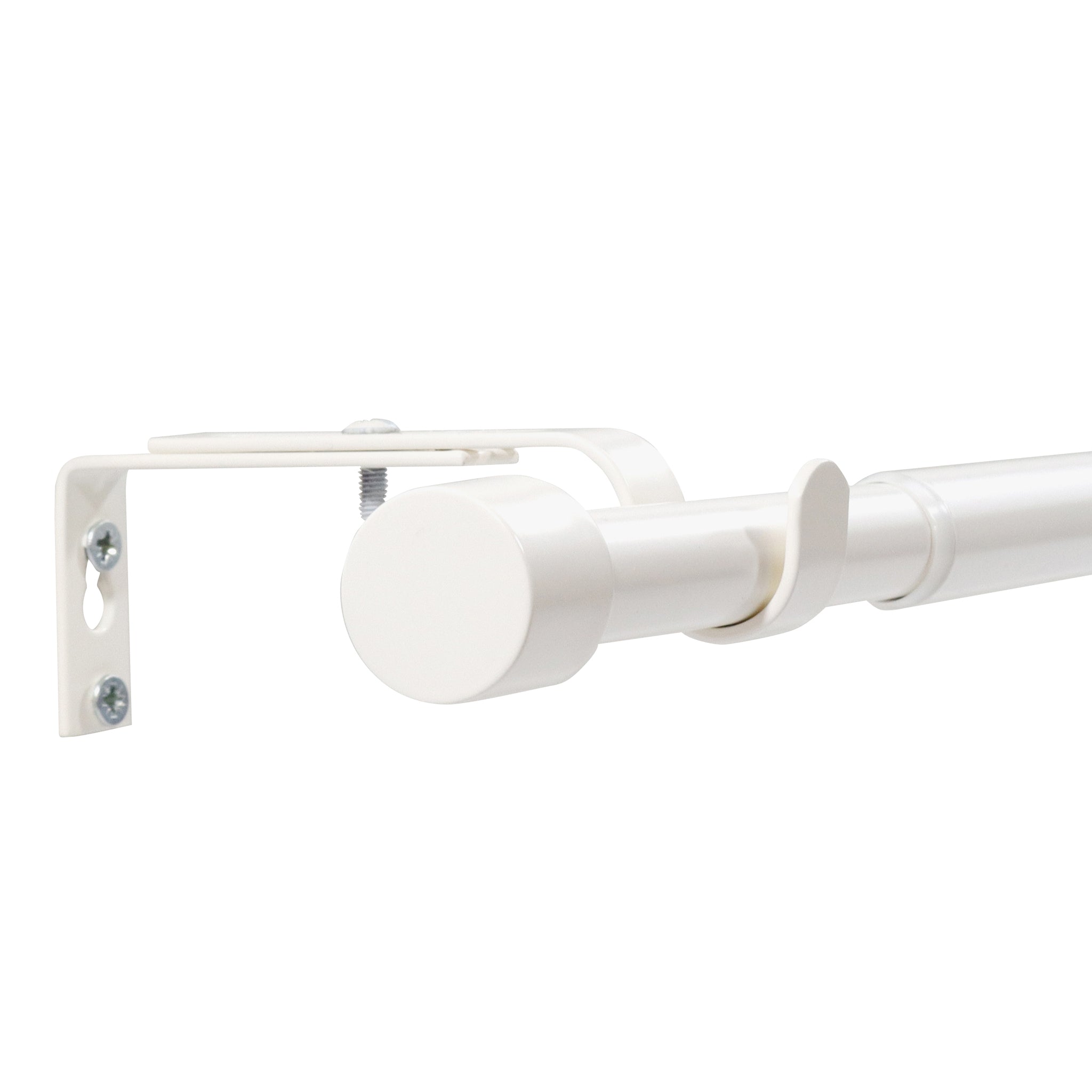 Gardinenstange ausziehbar Flexa Weiß-matt Kappe 19mm – Deco-Raum®