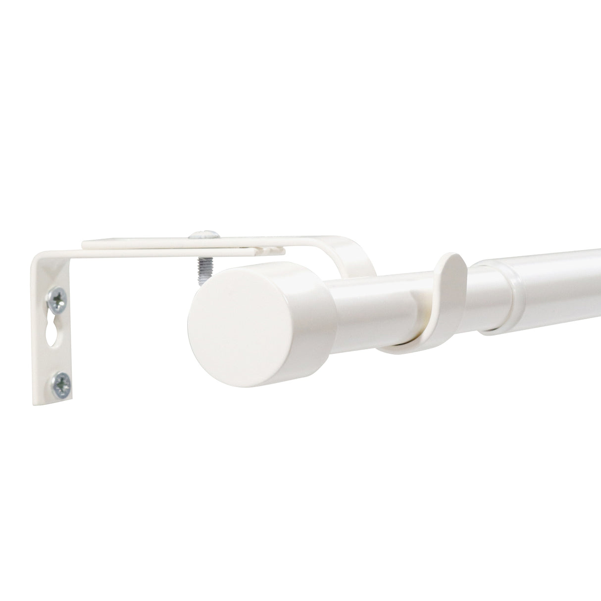 Curtain rod extendable Flexa white matt end piece cap 16/19mm