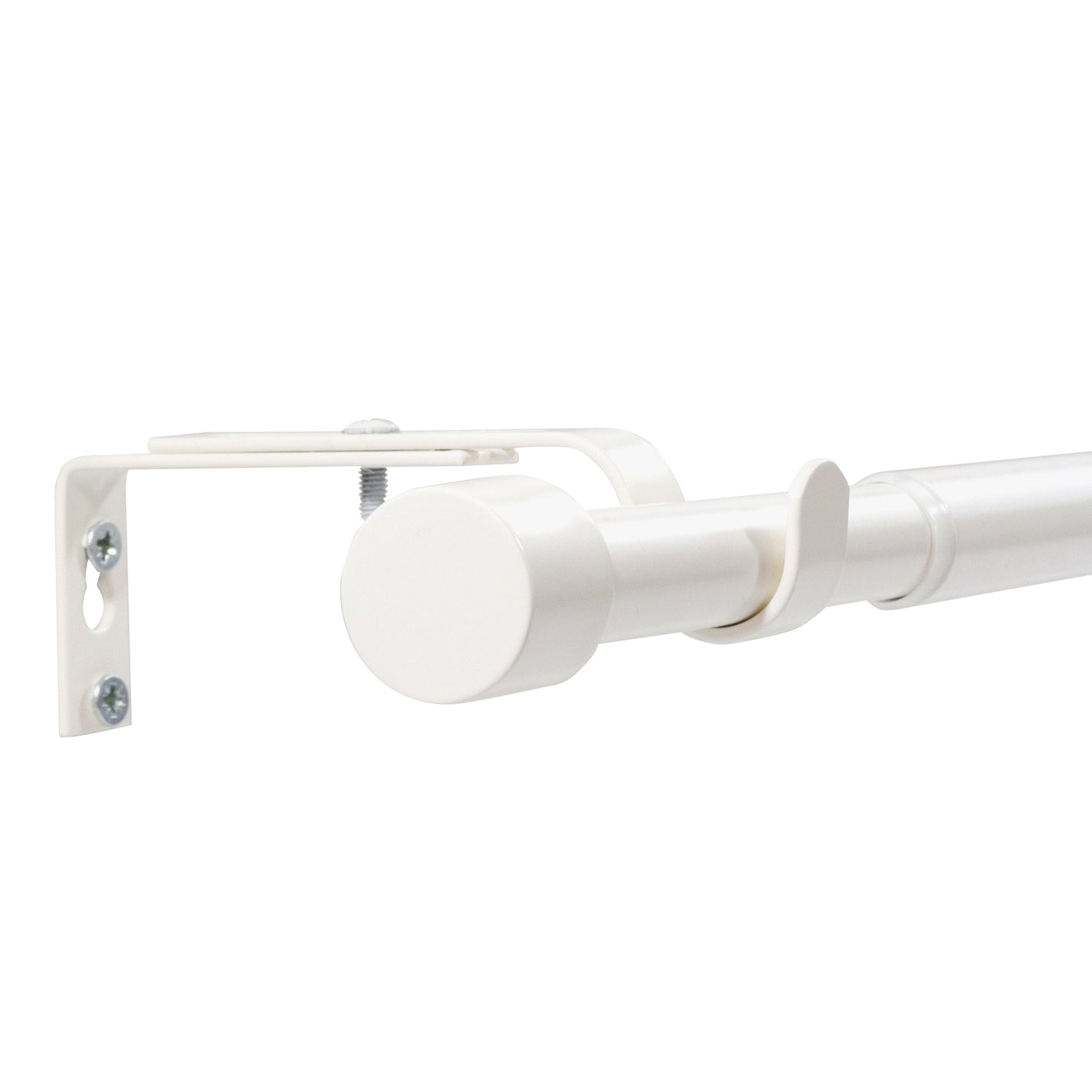 Curtain rod extendable Flexa white matt end piece cap 16/19mm