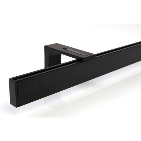 Gardinenschiene Innenlauf Schwarz Loft Wandträger