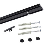Gardinenschiene Innenlauf auf Maß 2-läufig Schwarz - Serie Minimal