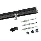 1-lauf Gardinenschiene Innenlauf Minimal Schwarz