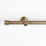 Custom-made curtain rod 25mm 1-track black matt with cap - Style series