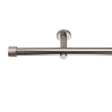 Curtain rod style in stainless steel look end piece cap 25mm