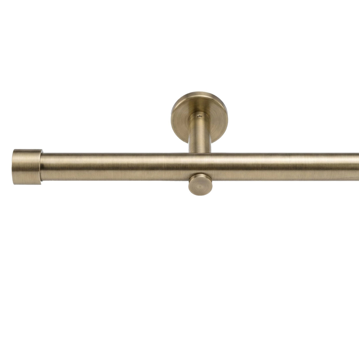 Custom-made curtain rod 25mm 1-track black matt with cap - Style series