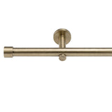 Custom-made curtain rod 25mm 1-track black matt with cap - Style series