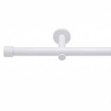 Custom-made curtain rod 25mm 1-track black matt with cap - Style series