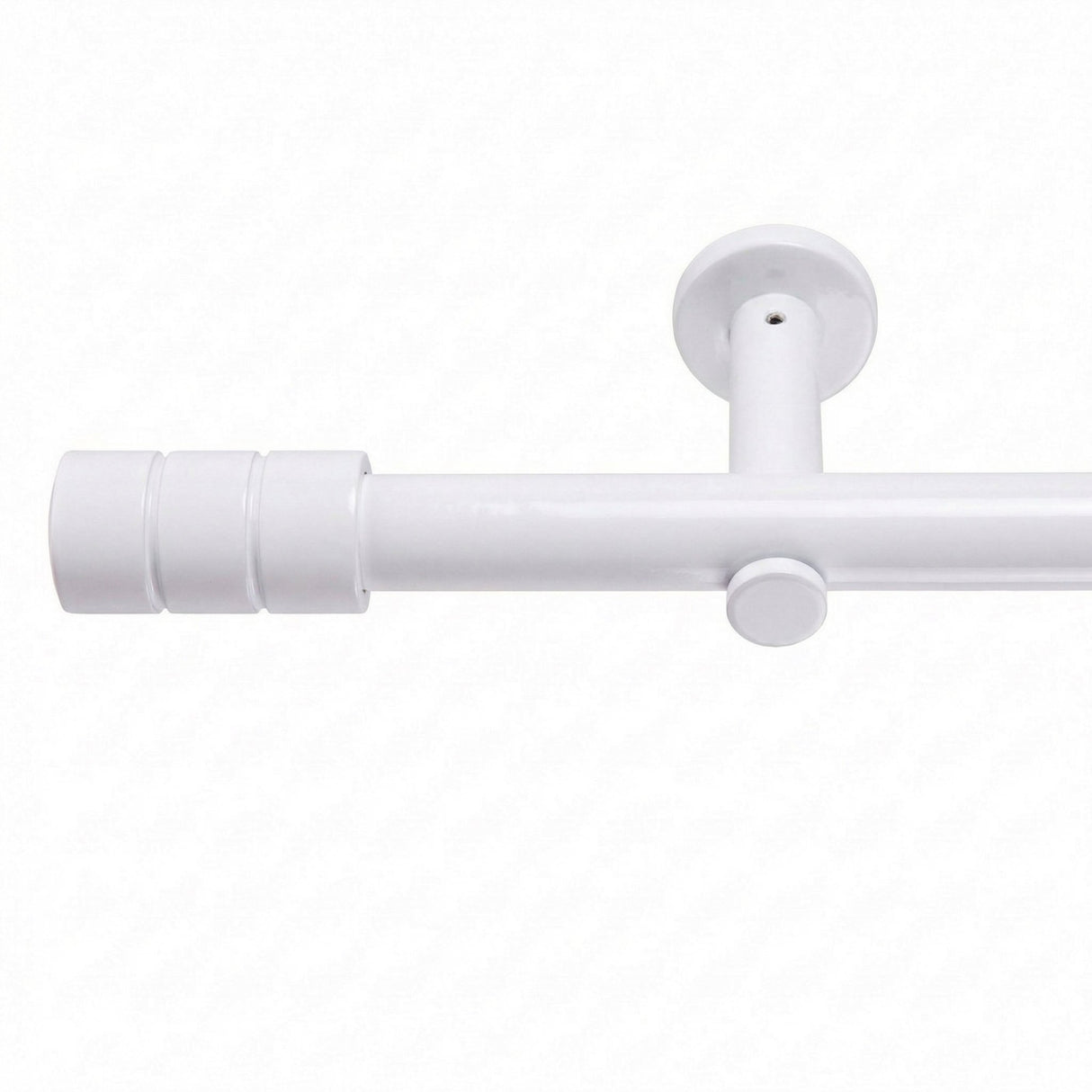 Embout style tringle à rideau aspect inox cylindre 25mm