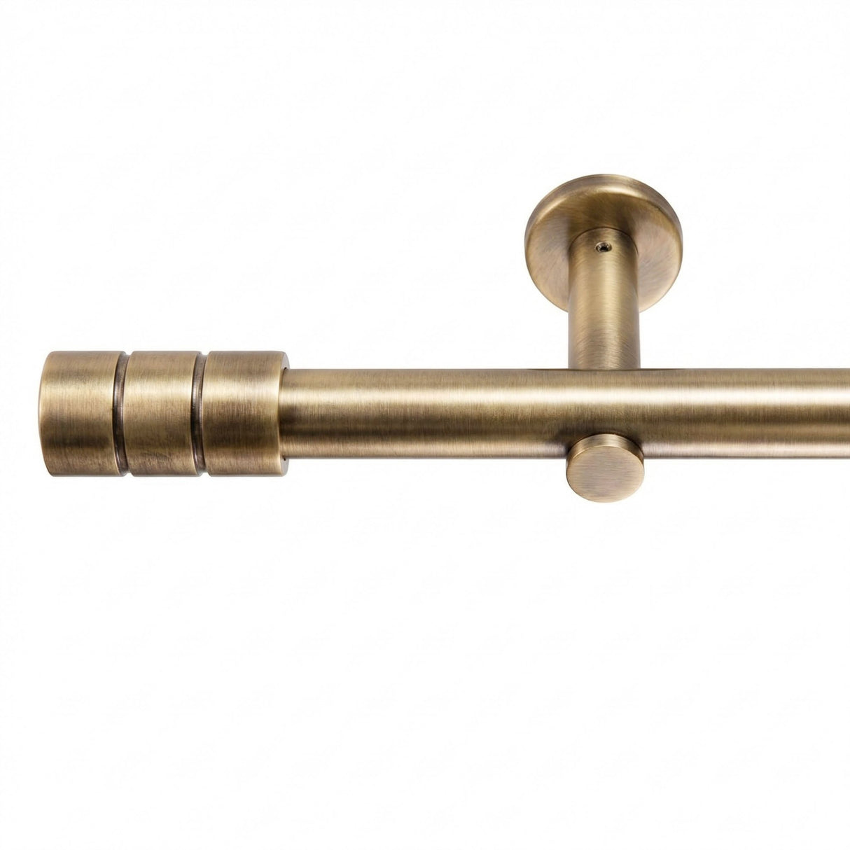 Embout style tringle à rideau aspect inox cylindre 25mm