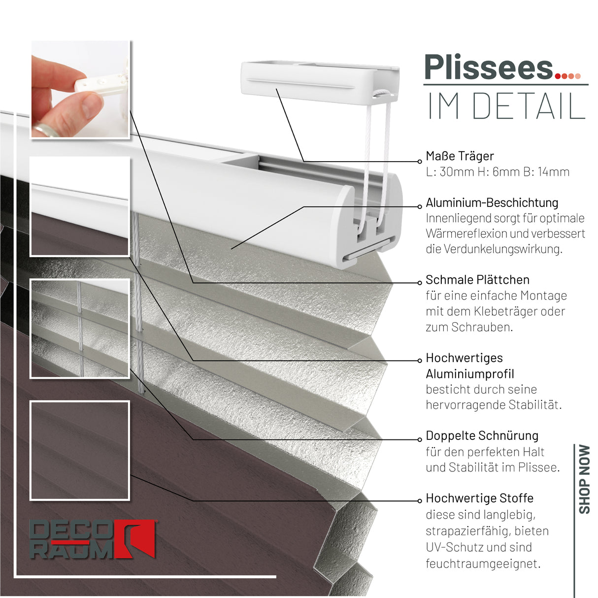 Plissee Wabe Thermo nach Maß – Sichtschutz für Fenster & Türen