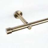 Custom-made curtain rod 25mm 1-track black matt with cap - Style series