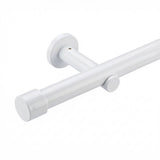 Custom-made curtain rod 25mm 1-track black matt with cap - Style series