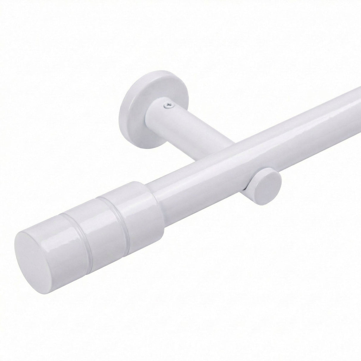 Embout style tringle à rideau aspect inox cylindre 25mm