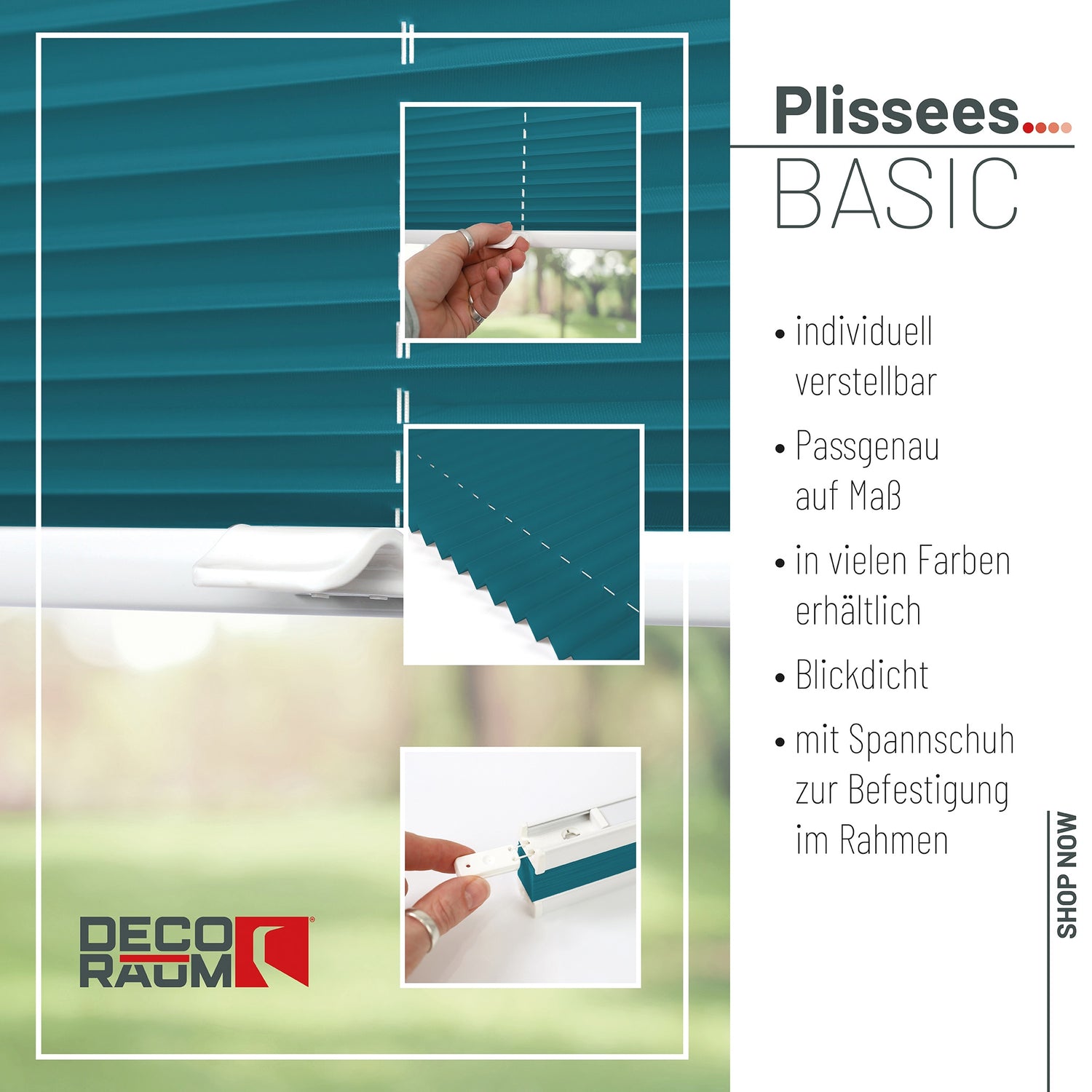 Plissee Basic Blickdicht nach Maß