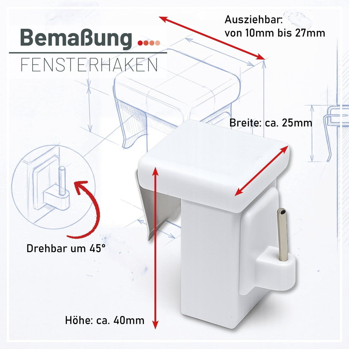Fensterhaken Universal
