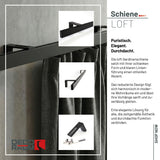 Curtain rail inner track made to measure 1-track black - Loft series