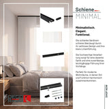 1-lauf Gardinenschiene Innenlauf Minimal Schwarz