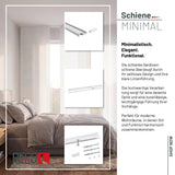1-track curtain rail, inner track, minimal white