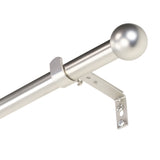 Gardinenstange ausziehbar Flexa Edelstahl-optik Endstück Kugel 16/19mm