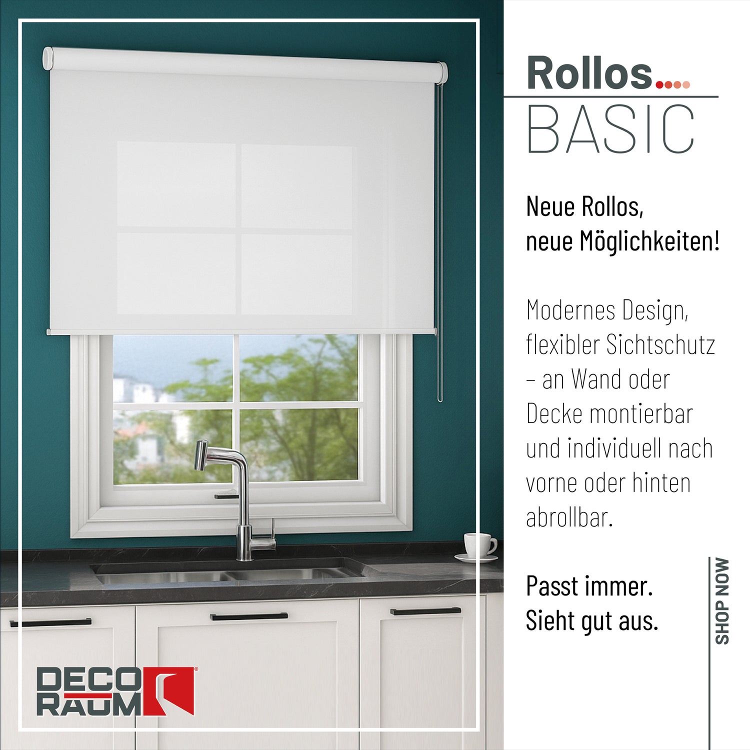 Rollo Tageslicht - Standardgrößen mit Bohren