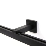Gardinenschiene Innenlauf auf Maß 1-läufig Schwarz - Serie Cube