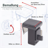 Fensterhaken Anthrazit Universal