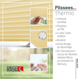 Klemmfix-Plissee Thermo in Standardgrößen – ohne Bohren