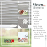 Klemmfix-Plissee Thermo in Standardgrößen – ohne Bohren