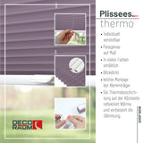 Klemmfix-Plissee Thermo in Standardgrößen – ohne Bohren