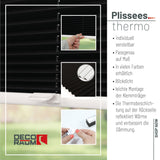 Klemmfix-Plissee Thermo in Standardgrößen – ohne Bohren