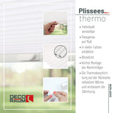 Klemmfix-Plissee Thermo in Standardgrößen – ohne Bohren