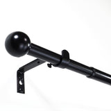 Gardinenstange ausziehbar Flexa Schwarz-matt Endstück Kugel 16/19mm