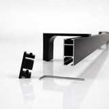 Curtain rail inner track made to measure 1-track black - Loft series