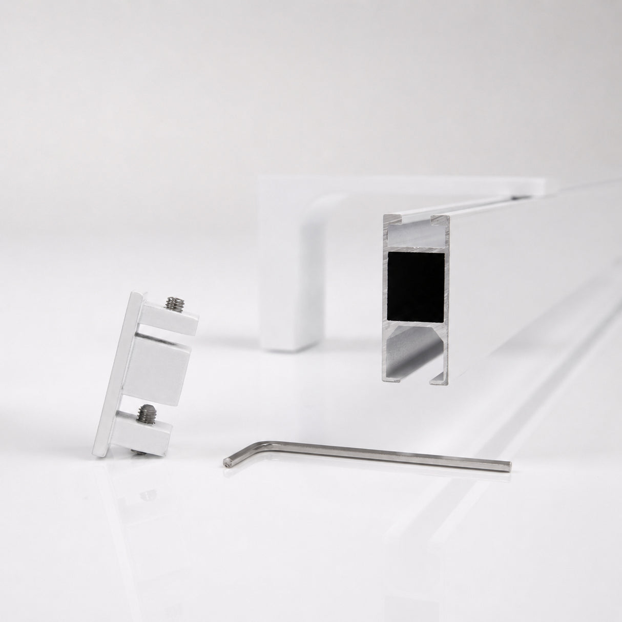 Curtain rail inner track white loft