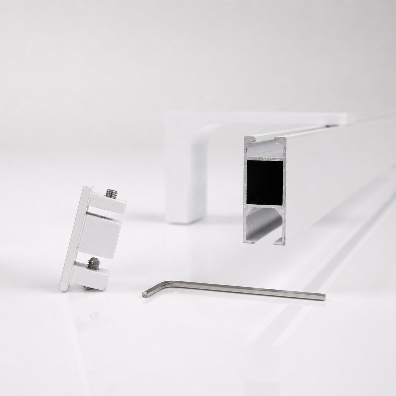 Curtain rail inner track white loft