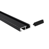 1-lauf Gardinenschiene Innenlauf Minimal Schwarz