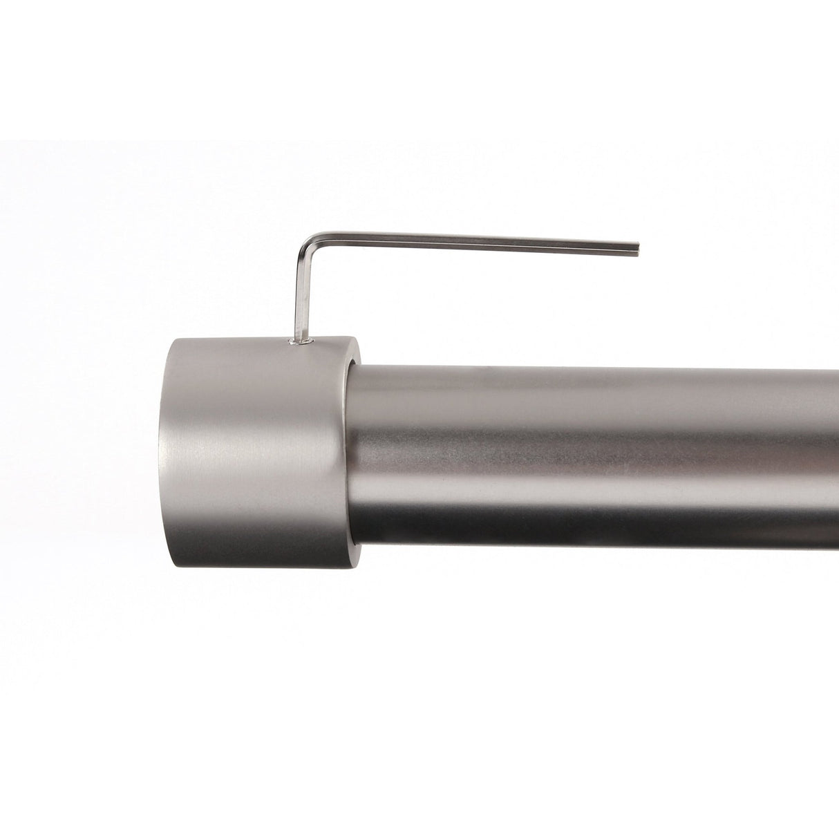 Curtain rod style in stainless steel look end piece cap 25mm