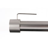 Curtain rod style in stainless steel look end piece cap 25mm