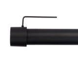 Custom-made curtain rod 25mm 1-track black matt with cap - Style series