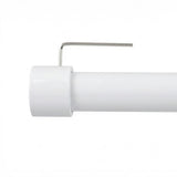 Custom-made curtain rod 25mm 1-track black matt with cap - Style series