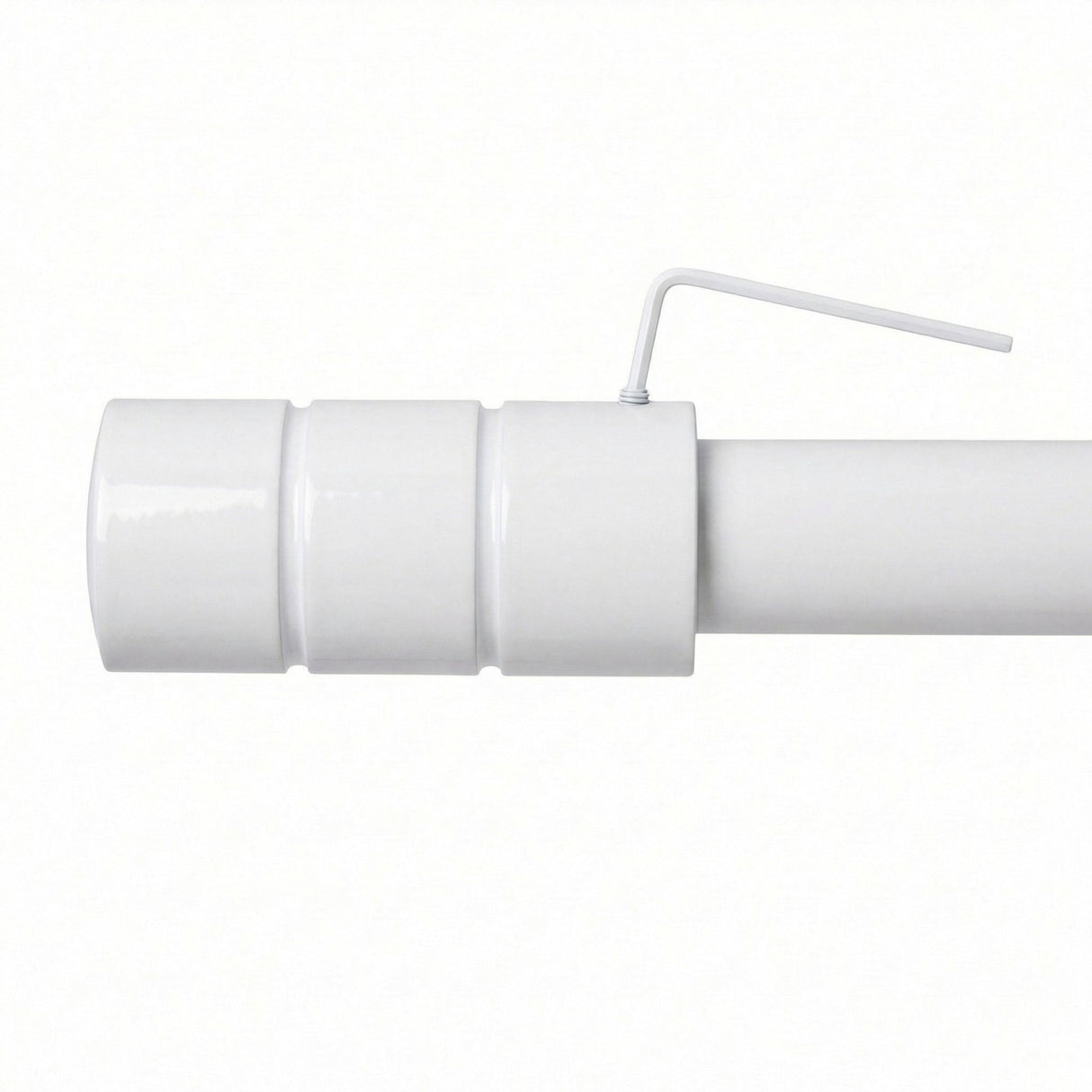 Embout style tringle à rideau aspect inox cylindre 25mm
